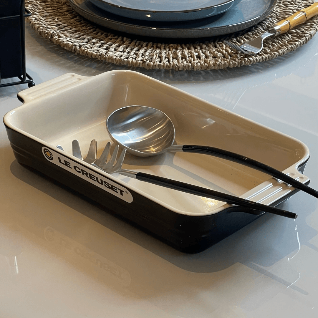 Travessa Retangular Classic Preto 26cm Le Creuset - Ela Decora