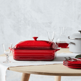 Travessa Retangular com Tampa Vermelha 32cm Le Creuset - Ela Decora
