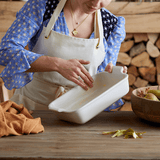 Travessa Retangular Heritage Cerâmica Meringue 19cm Le Creuset - Ela Decora