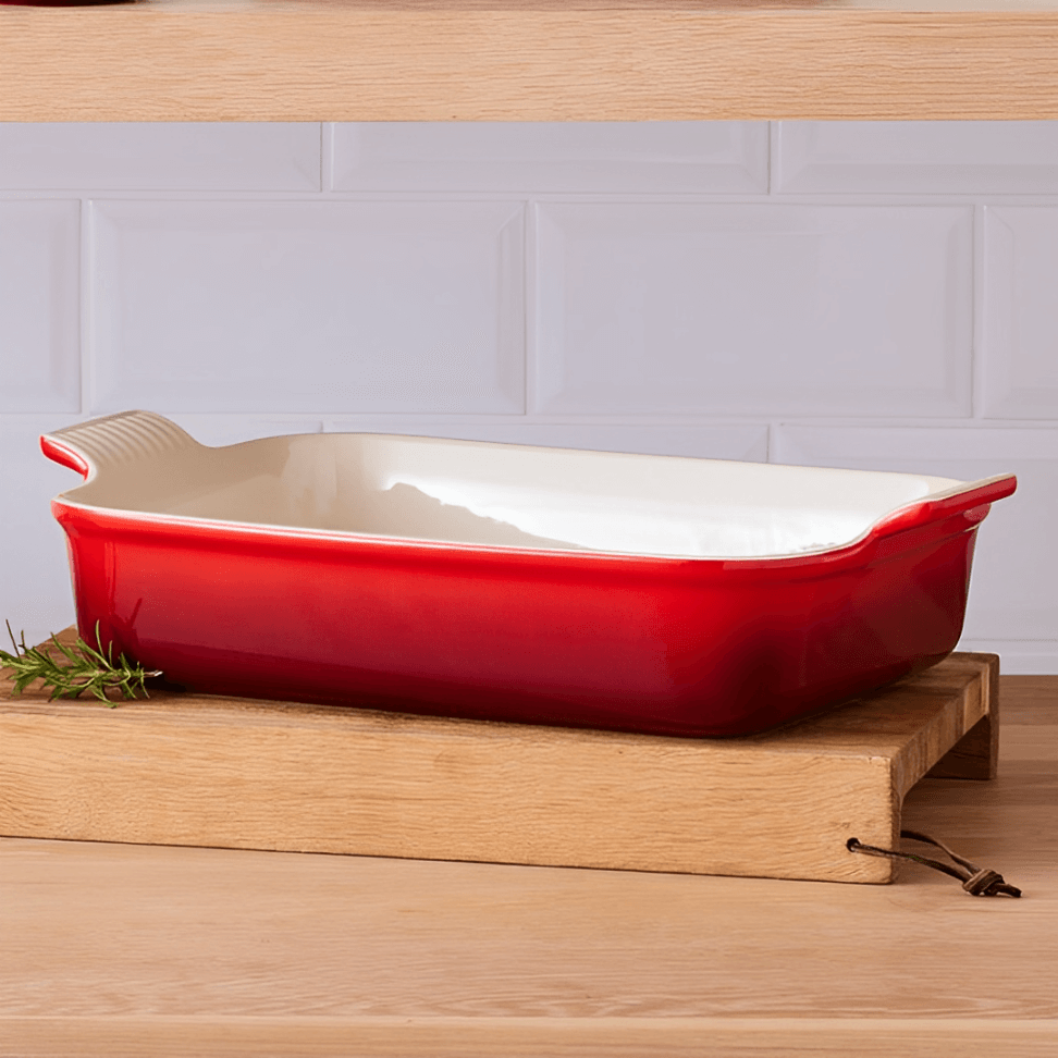 Travessa Retangular Heritage Vermelha 26cm Le Creuset - Ela Decora