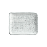 Travessa Retangular Juta Echo Branca 18cm - Ela Decora