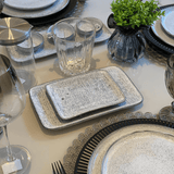 Travessa Retangular Juta Echo Branca 18cm - Ela Decora