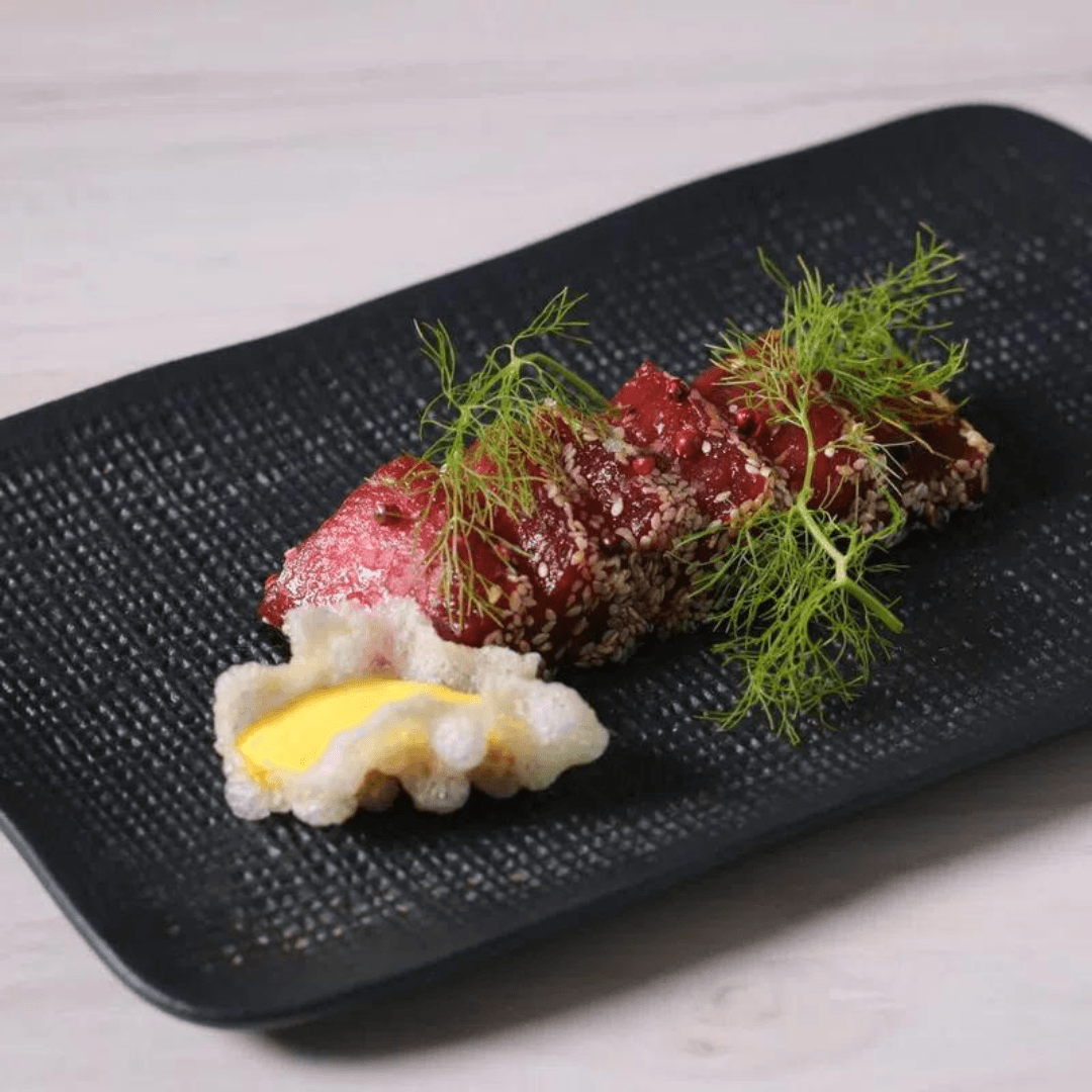 Travessa Retangular Juta Matte Preto 27cm - Ela Decora