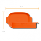 Travessa Retangular Laranja 30cm - Ela Decora