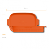 Travessa Retangular Laranja 37cm - Ela Decora