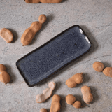 Travessa Retangular Orgânica Titanium 22cm - Ela Decora