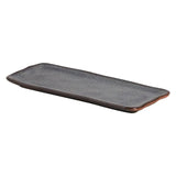 Travessa Retangular Orgânica Titanium 33cm - Ela Decora