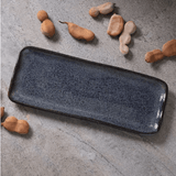 Travessa Retangular Orgânica Titanium 33cm - Ela Decora