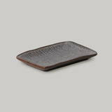 Travessa Retangular Pequena Juta Titanium 18cm - Ela Decora