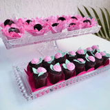 Travessa com Pé de Cristal de Chumbo Dragon 34cm