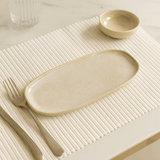 Travessa Oval Orgânica Latte Off White 23cm