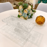 Travessa com Pé de Cristal de Chumbo Dragon 34cm