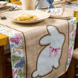 Trilho de Mesa Colorido Páscoa 1,41M x 43cm - Ela Decora