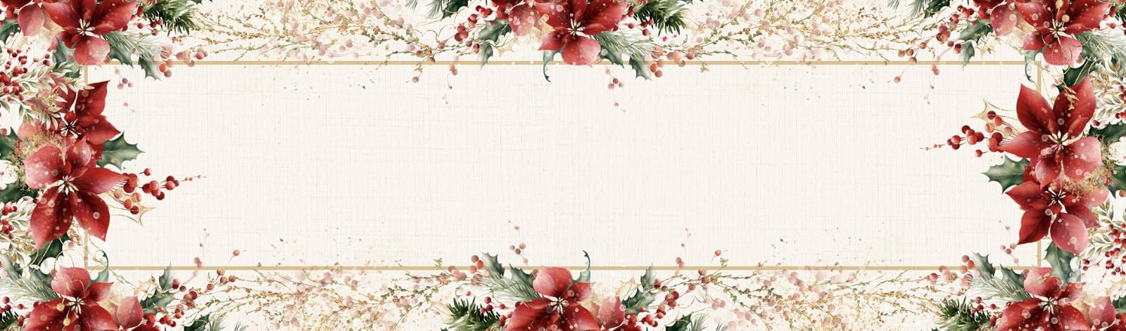 Trilho de Mesa Flores Natal 1,43M - Ela Decora