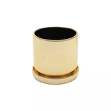 Vaso Cachepot Cerâmica Shiny Round Dourado - Ela Decora