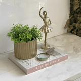 Vaso Cachepot de Metal Dourado 15cm - Ela Decora