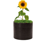 Vaso Cachepot em Cerâmica Preto 14cm x 12cm - Ela Decora