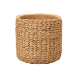 Vaso Cachepot em Cimento Estilo Cordas Claro 16 cm - Ela Decora