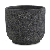 Vaso Cachepot em Cimento Preto 14cm - Ela Decora