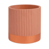 Vaso Cachepot em Cimento Terracota e Rose Gold 14cm - Ela Decora