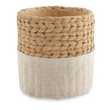 Vaso Cachepot Estilo Palha Cimento 17,5 cm - Ela Decora