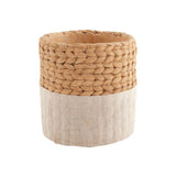 Vaso Cachepot Estilo Palha Cimento 17,5 cm - Ela Decora