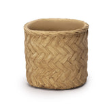 Vaso Cachepot Estilo Palha Trançada em Cimento 16,5cm - Ela Decora