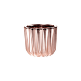 Vaso Cachepot Formas Geométricas Cerâmica Rose Gold - 8 cm - Ela Decora
