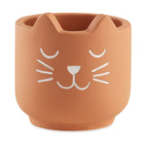 Vaso Cachepot Gato em Cimento Terracota 10cm - Ela Decora