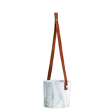 Vaso Cachepot Marmorizado em Cimento Pendente Médio - 15 cm - Ela Decora