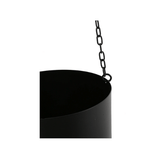 Vaso Cachepot Pendente em Metal Preto 16,5cm - Ela Decora