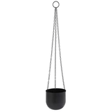Vaso Cachepot Pendente em Metal Preto 16,5cm - Ela Decora