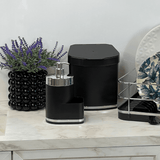 Vaso Cachepot Preto Bolas Dots em Cerâmica - 13,5 cm - Ela Decora