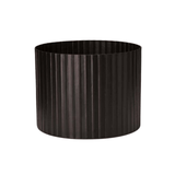 Vaso Cachepot Redondo em Metal Preto 15cm - Ela Decora