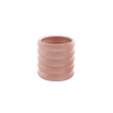 Vaso Cachepot Rosa Blush Textura Ondulada - 10 cm - Ela Decora