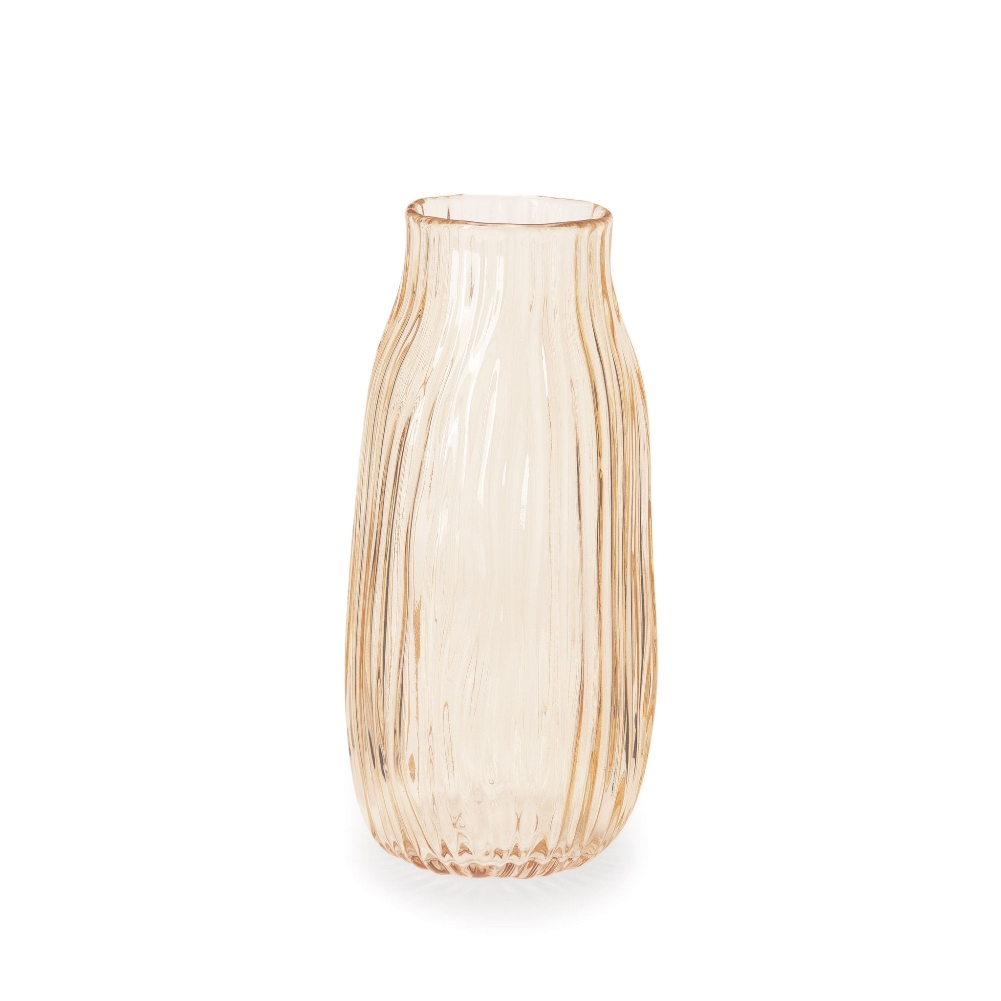 Vaso de Vidro Âmbar 23cm - Ela Decora