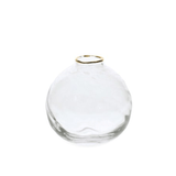Vaso de Vidro com Borda de Ouro P 9,5cm - Ela Decora
