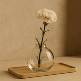 Vaso de Vidro com Borda de Ouro P 9,5cm - Ela Decora