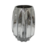 Vaso de Vidro Cromado 20 cm x 9 cm - Ela Decora