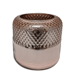 Vaso de Vidro Rose Gold 15cm - Ela Decora