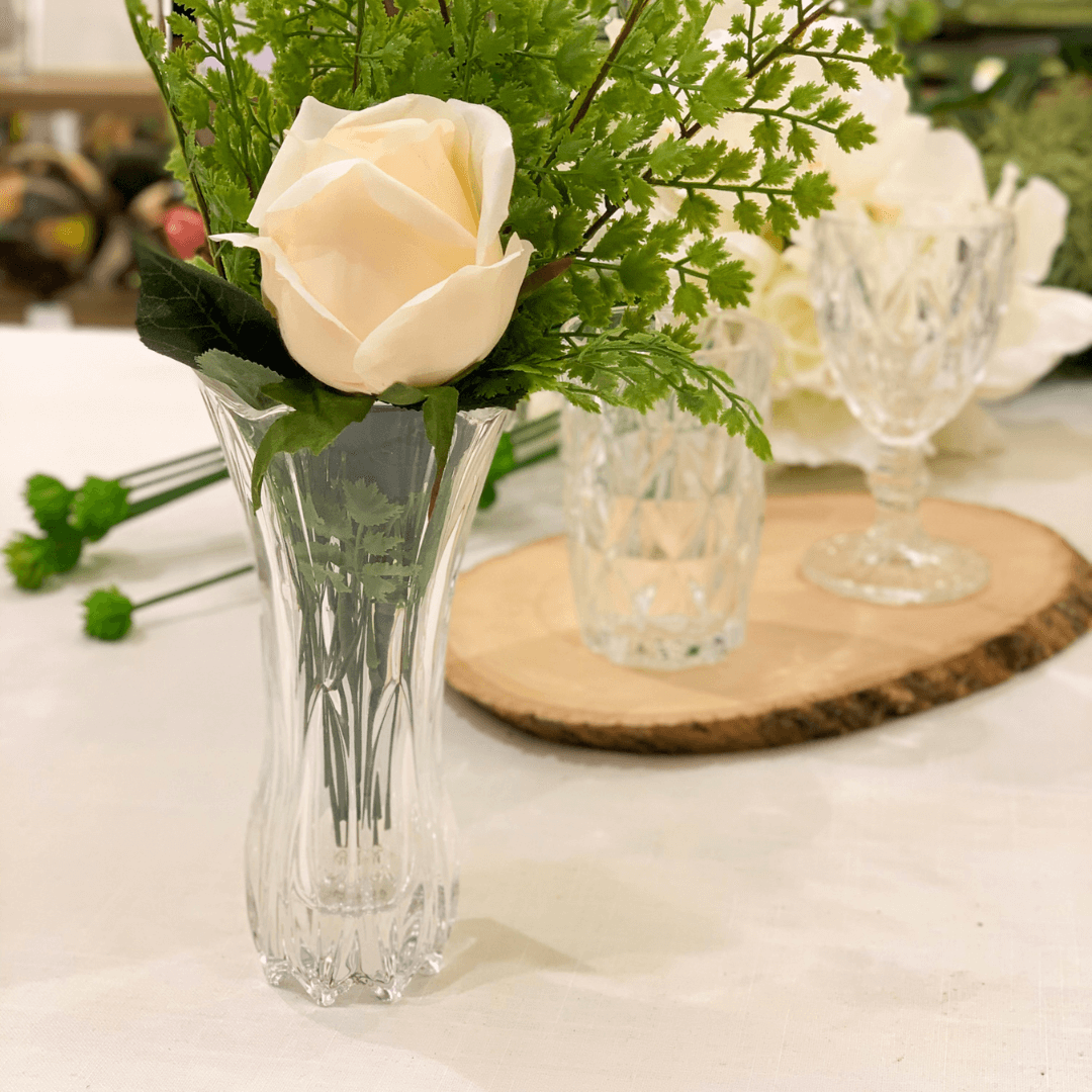 Vaso de Vidro Sodo - calcico Tulipa 19cm x 9cm - Ela Decora