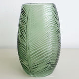 Vaso de Vidro Transparente Verde 20cm - Ela Decora