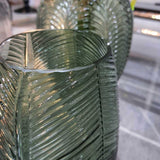 Vaso de Vidro Transparente Verde 20cm - Ela Decora