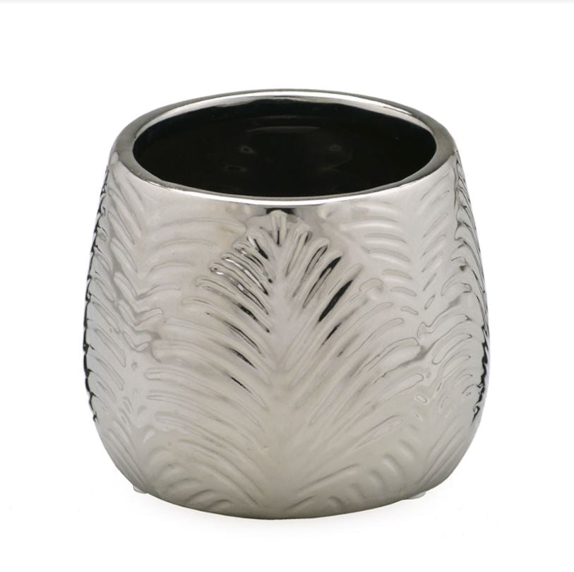 Vaso Decorativo Cromado 12cm - Ela Decora
