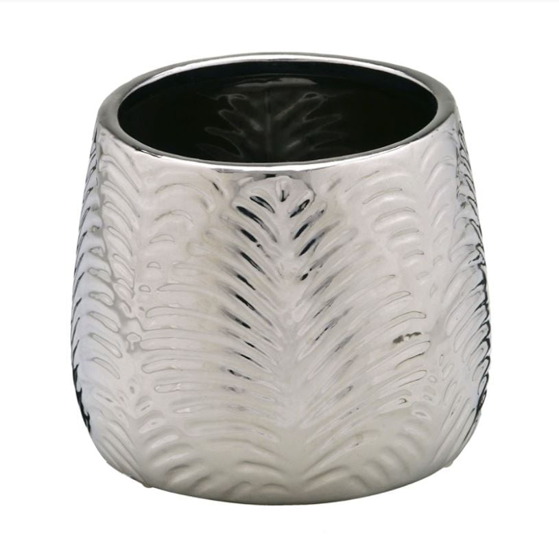 Vaso Decorativo Cromado 15cm - Ela Decora