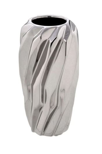 Vaso Decorativo Cromado 20cm x 11,5 - Ela Decora