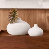 Vaso de flor decorativo branco para sala de estar