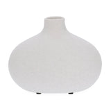 Vaso Decorativo em Cerâmica Cinza 15cm - Ela Decora