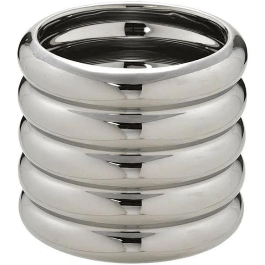 Vaso Decorativo Redondo Cromado 11,5cm - Ela Decora