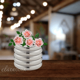 Vaso Decorativo Redondo Cromado 11,5cm - Ela Decora